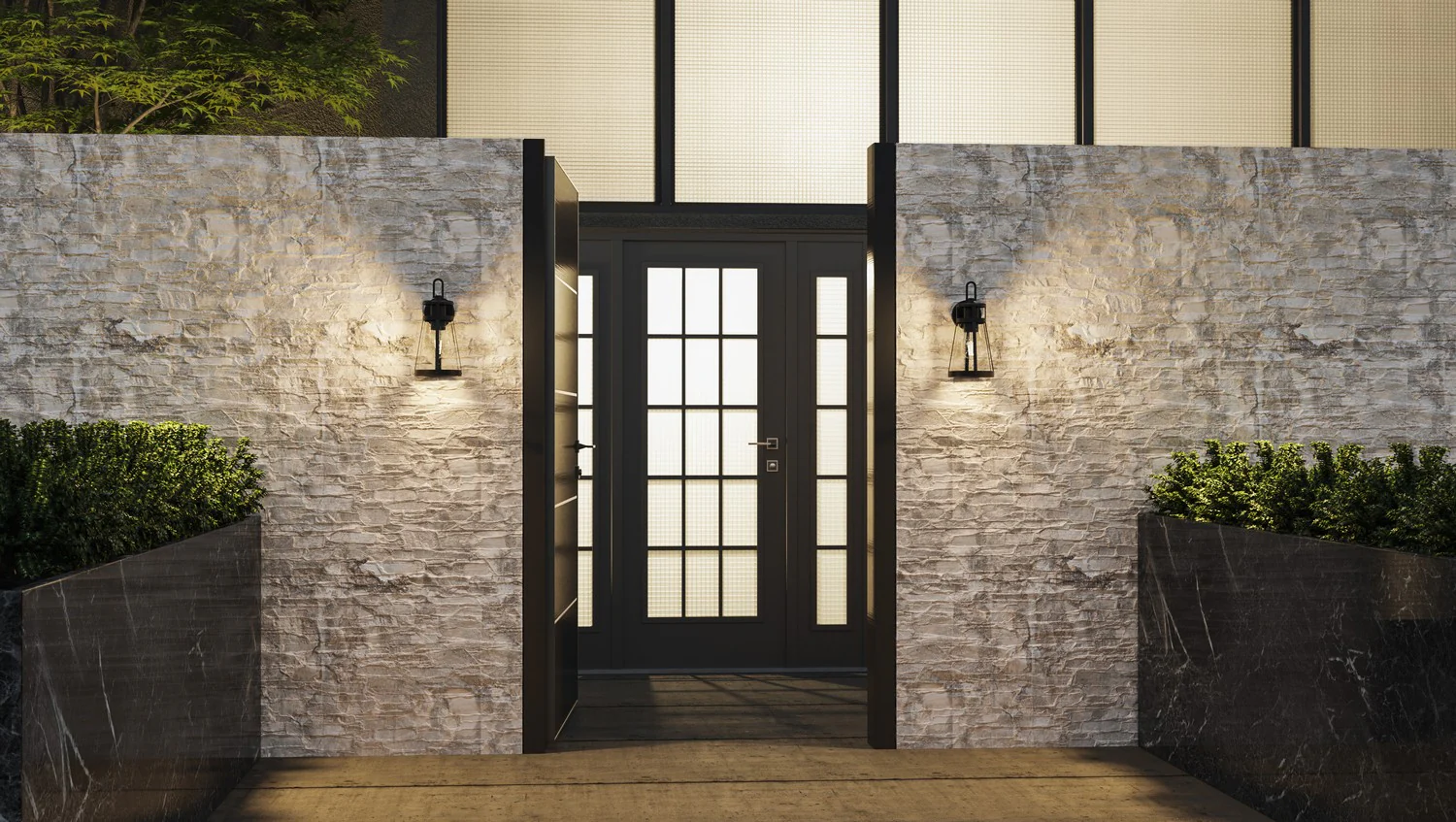 Barber 1-Light Wall Lantern, Matte Black - Image 6