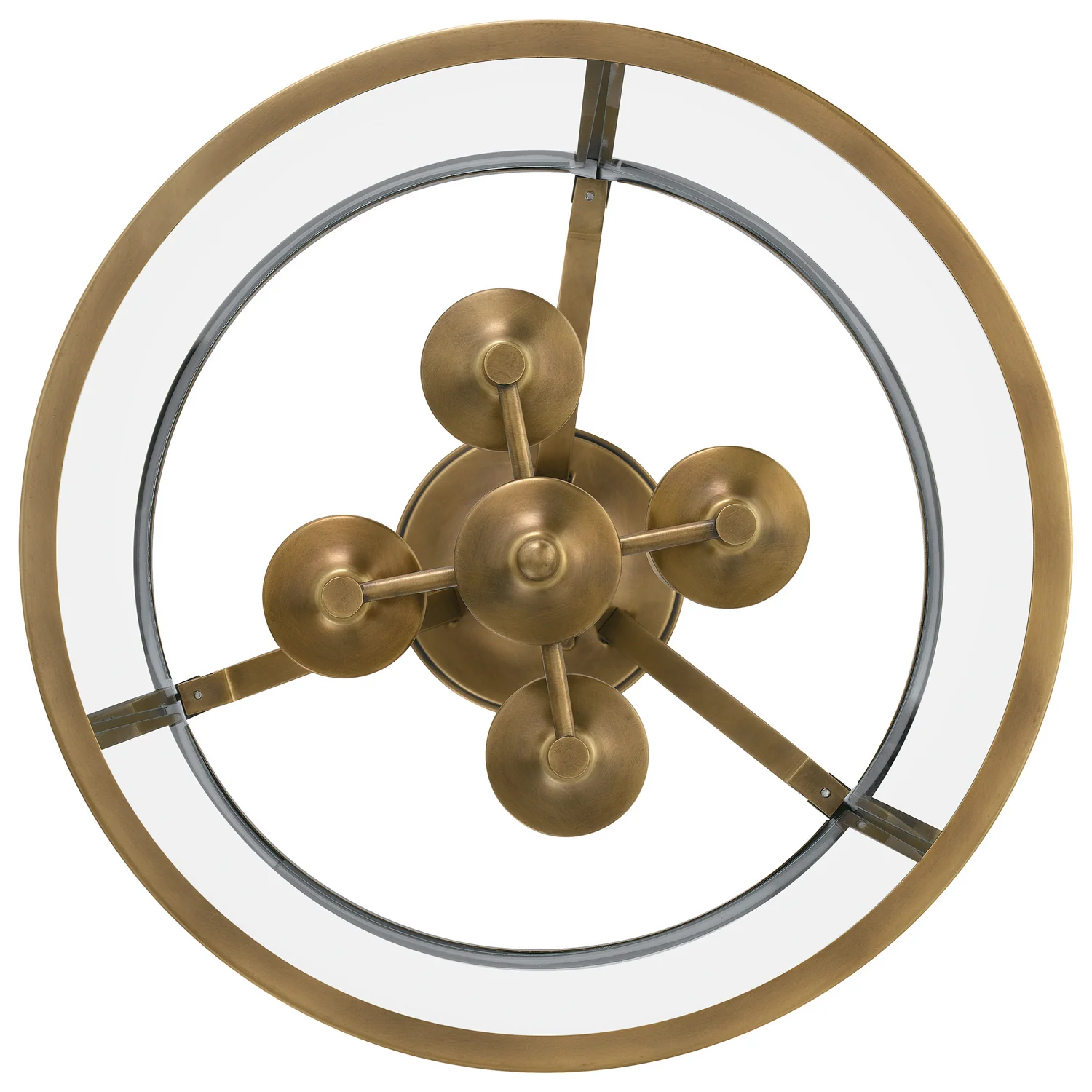 Barlow 4-Light Semi-Flush Mount Ceiling Light, Weathered Brass - Image 6