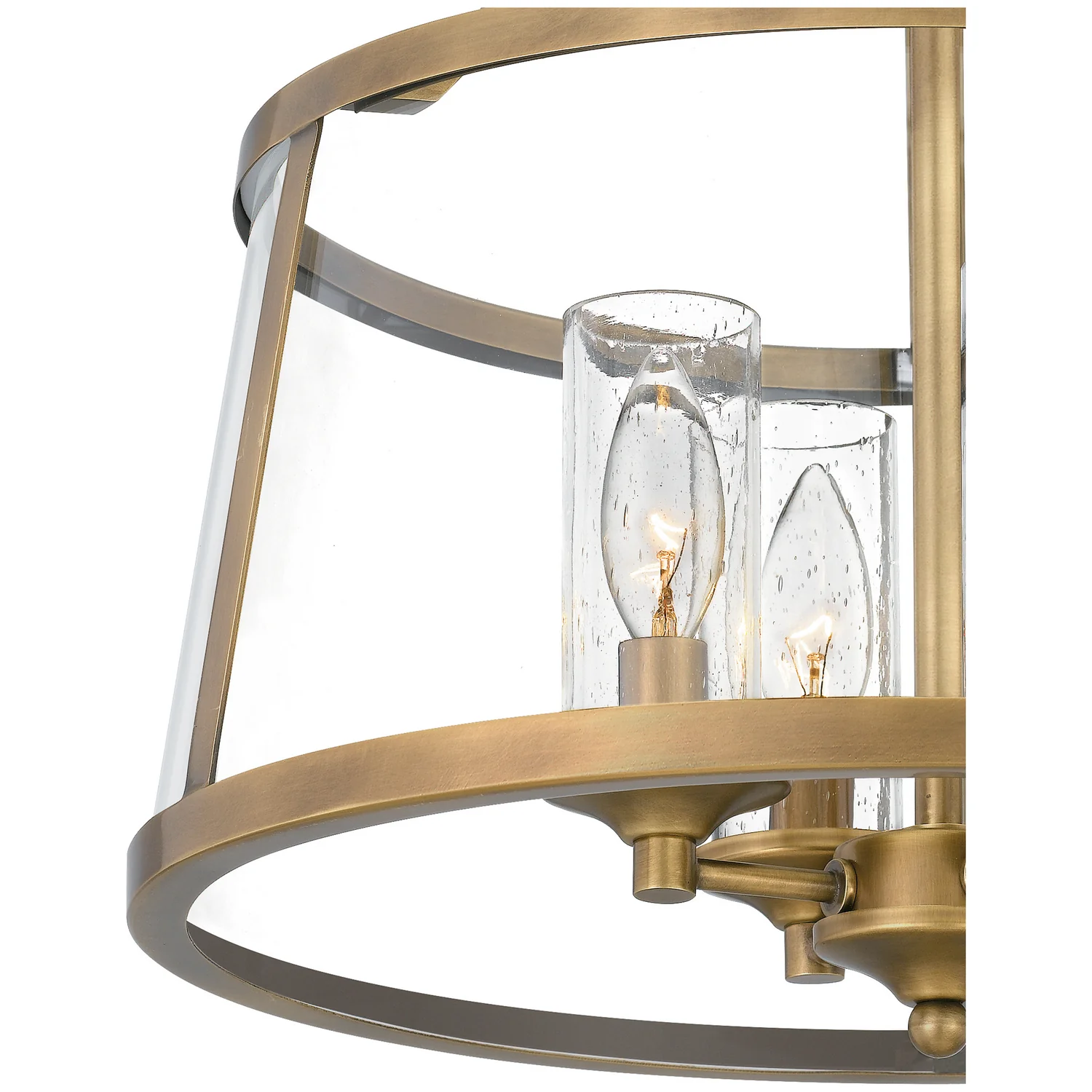 Barlow 4-Light Semi-Flush Mount Ceiling Light, Weathered Brass - Image 7