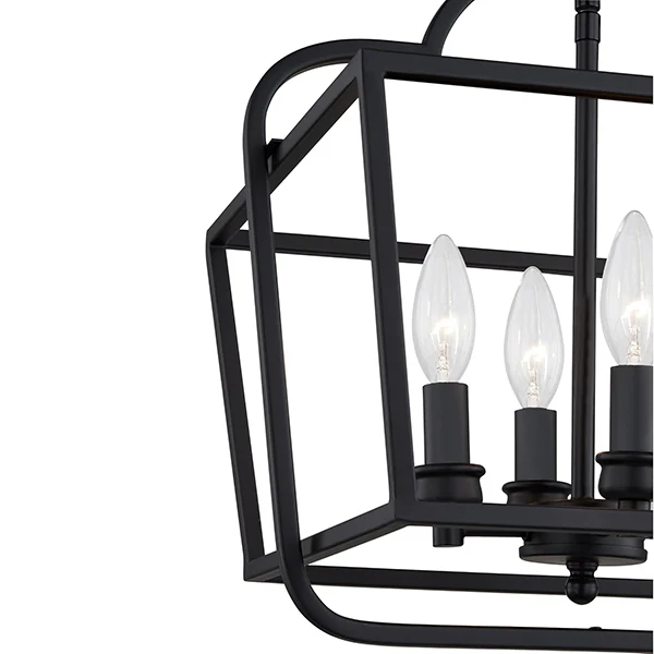 Blanche 4-Light Semi-Flush Mount Ceiling Light, Matte Black - Image 2