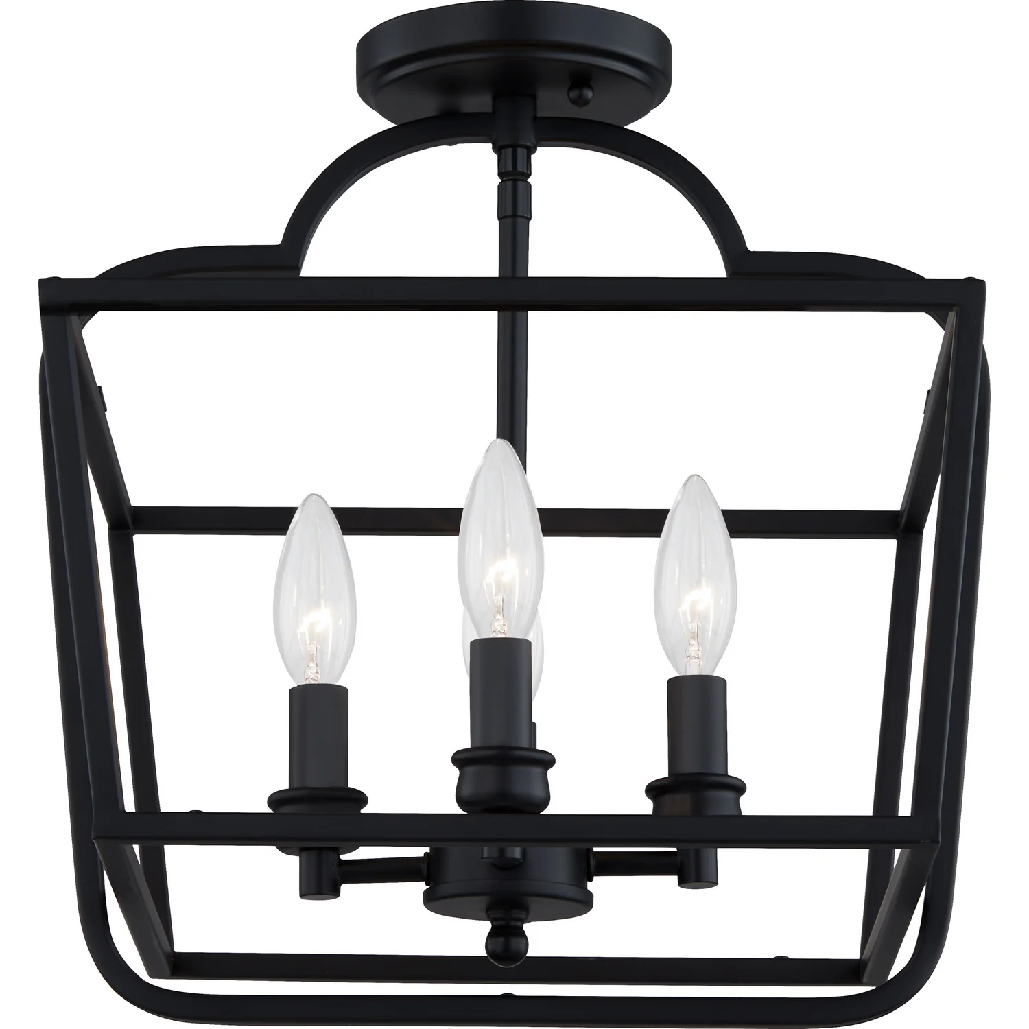 Blanche 4-Light Semi-Flush Mount Ceiling Light, Matte Black - Image 5