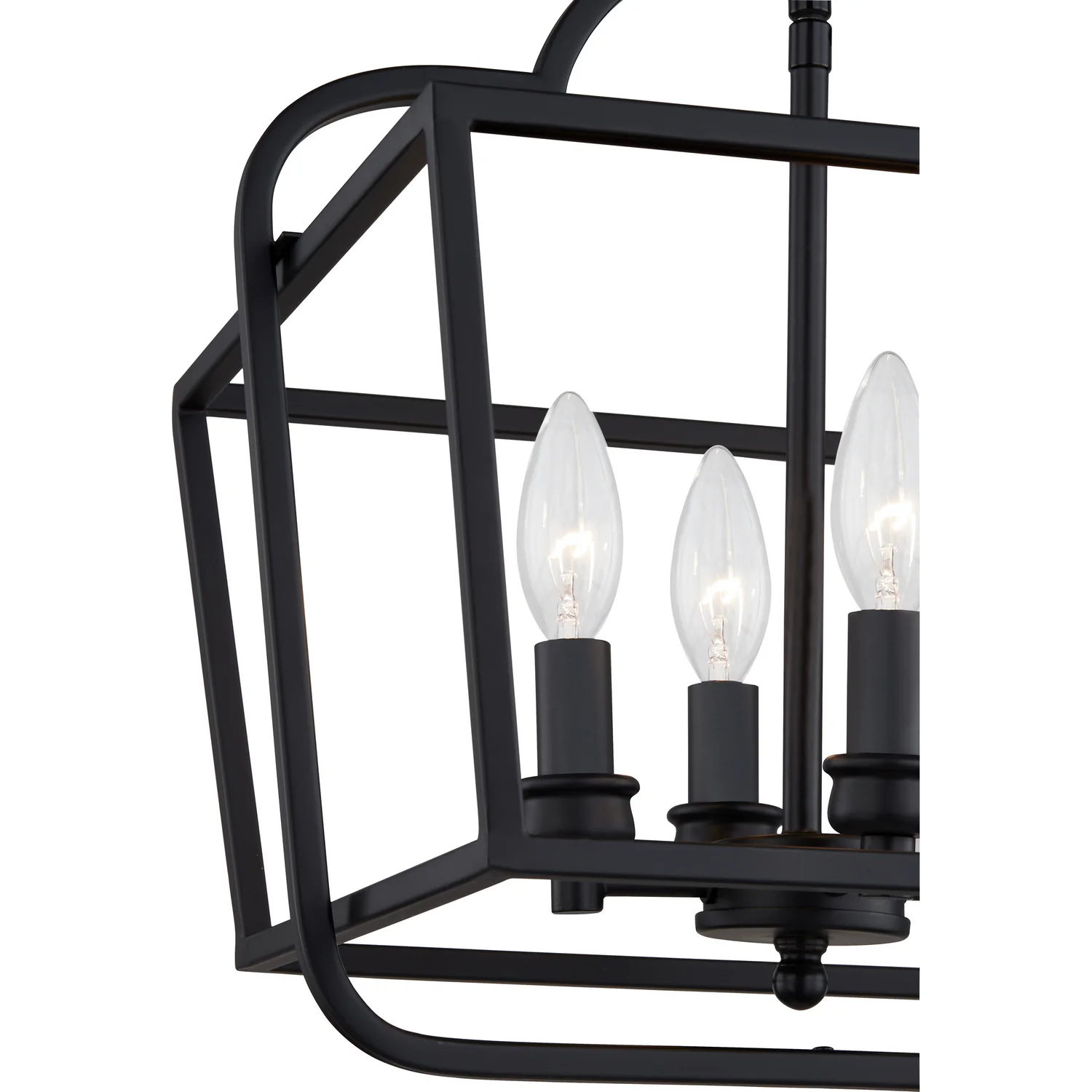 Blanche 4-Light Semi-Flush Mount Ceiling Light, Matte Black - Image 6