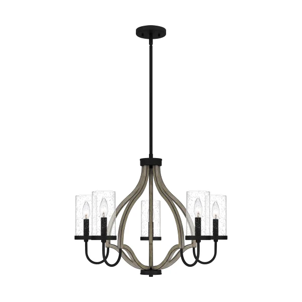 Cornelia 5-Light 60W Chandelier, Matte Black