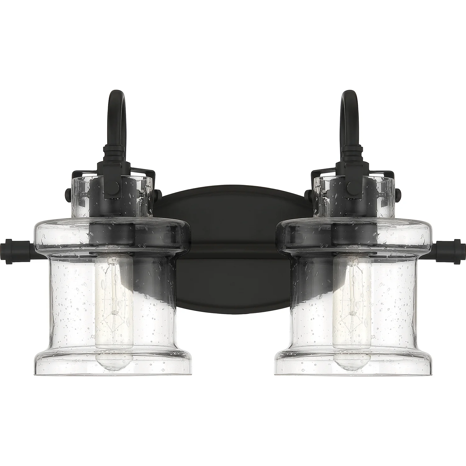 Danbury 2-Light Bathroom Vanity Light with Clear Glass Shade, Earth Black - Image 5