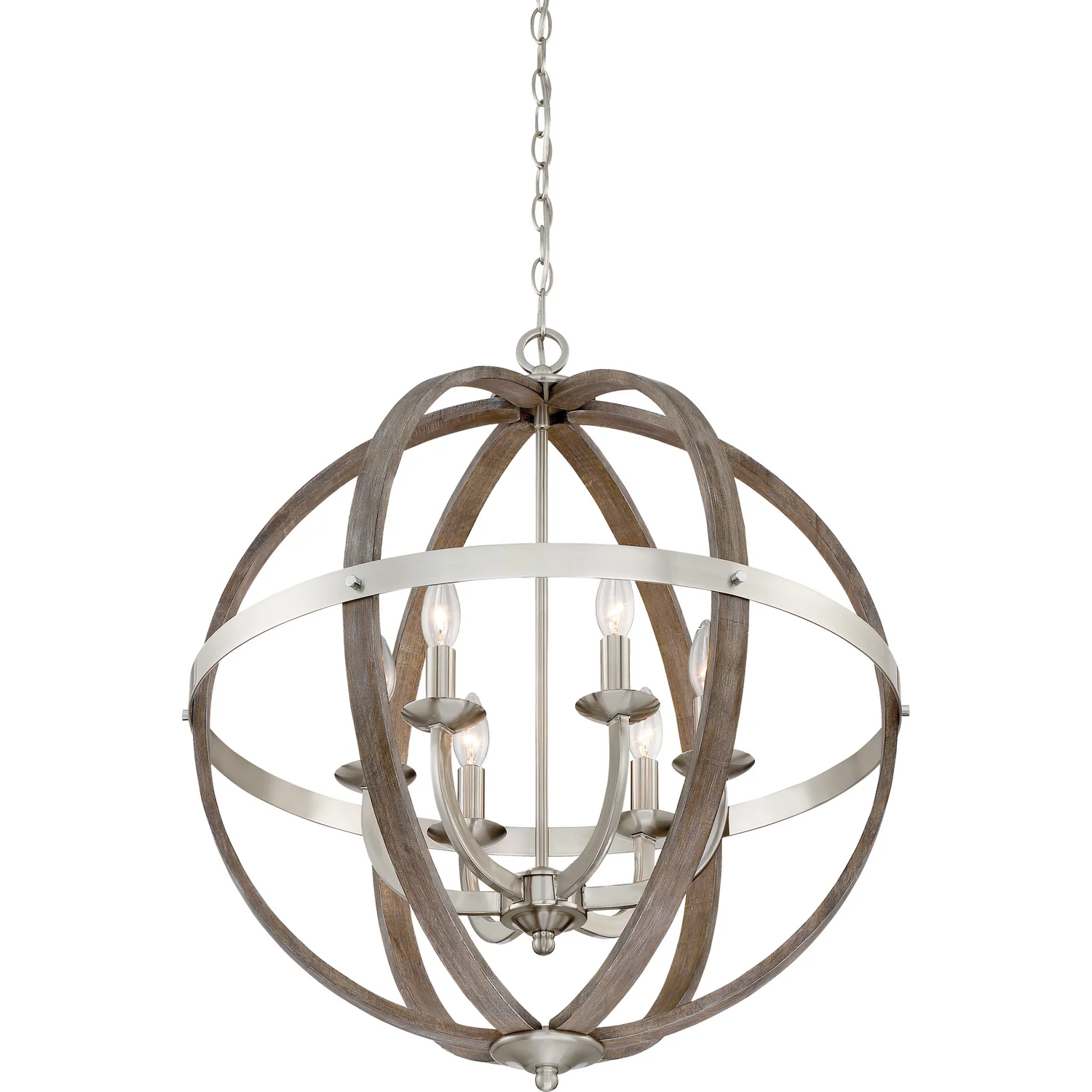Fusion 6-Light Pendant, Brushed Nickel - Image 5