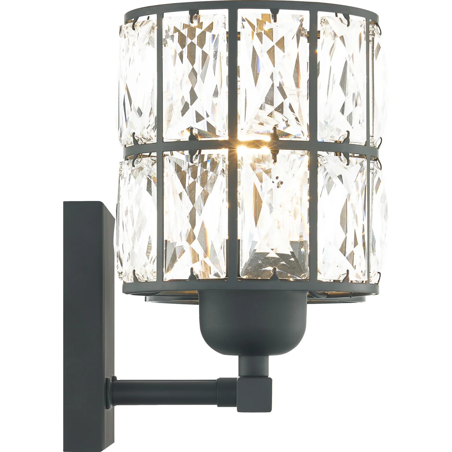 Gibson 2-Light Bathroom Vanity Light with Clear Glass Shade, Matte Black - Image 4