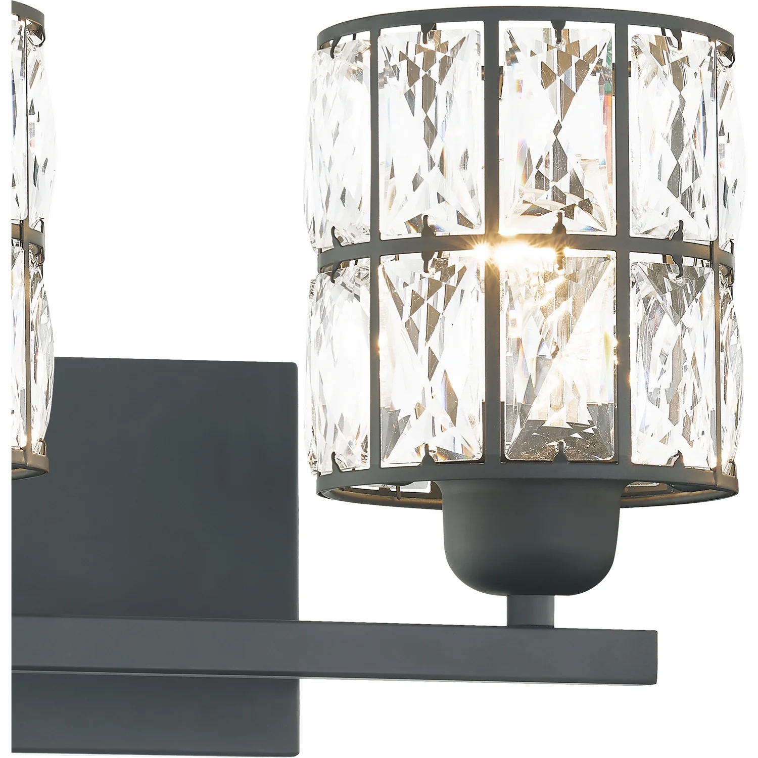 Gibson 2-Light Bathroom Vanity Light with Clear Glass Shade, Matte Black - Image 5