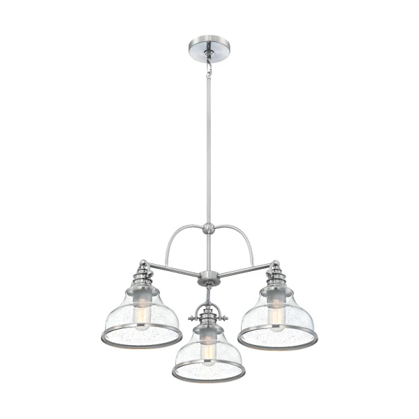 Grant 3-Light Transitional Damp Rated Chandelier, Palladian Bronze - Image 2