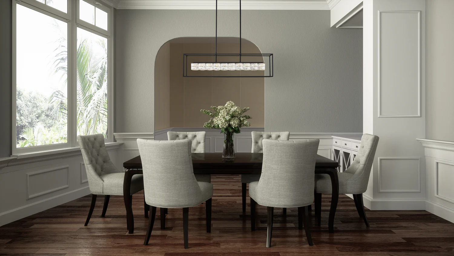 32 in Chandelier, Matte Black - Image 3