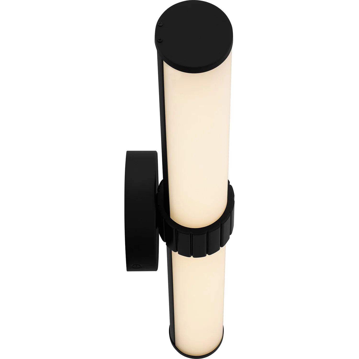 Kaye LED Bathroom Vanity Light Light with Clear Fluted Glass Shade, Matte Black - Image 4