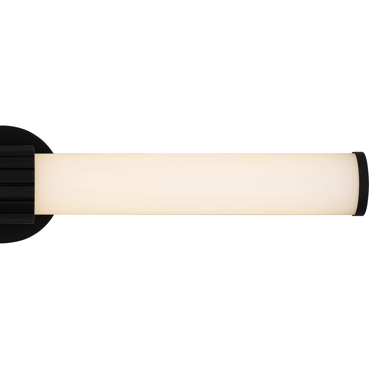 Kaye LED Bathroom Vanity Light Light with Clear Fluted Glass Shade, Matte Black - Image 5