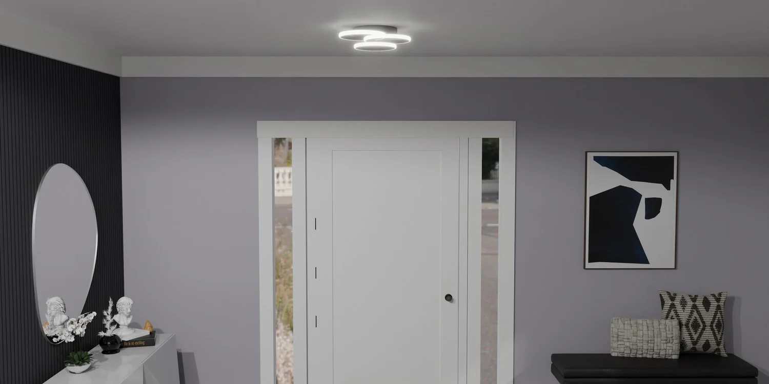 Moonan LED Flush Mount, Matte Black - Image 5