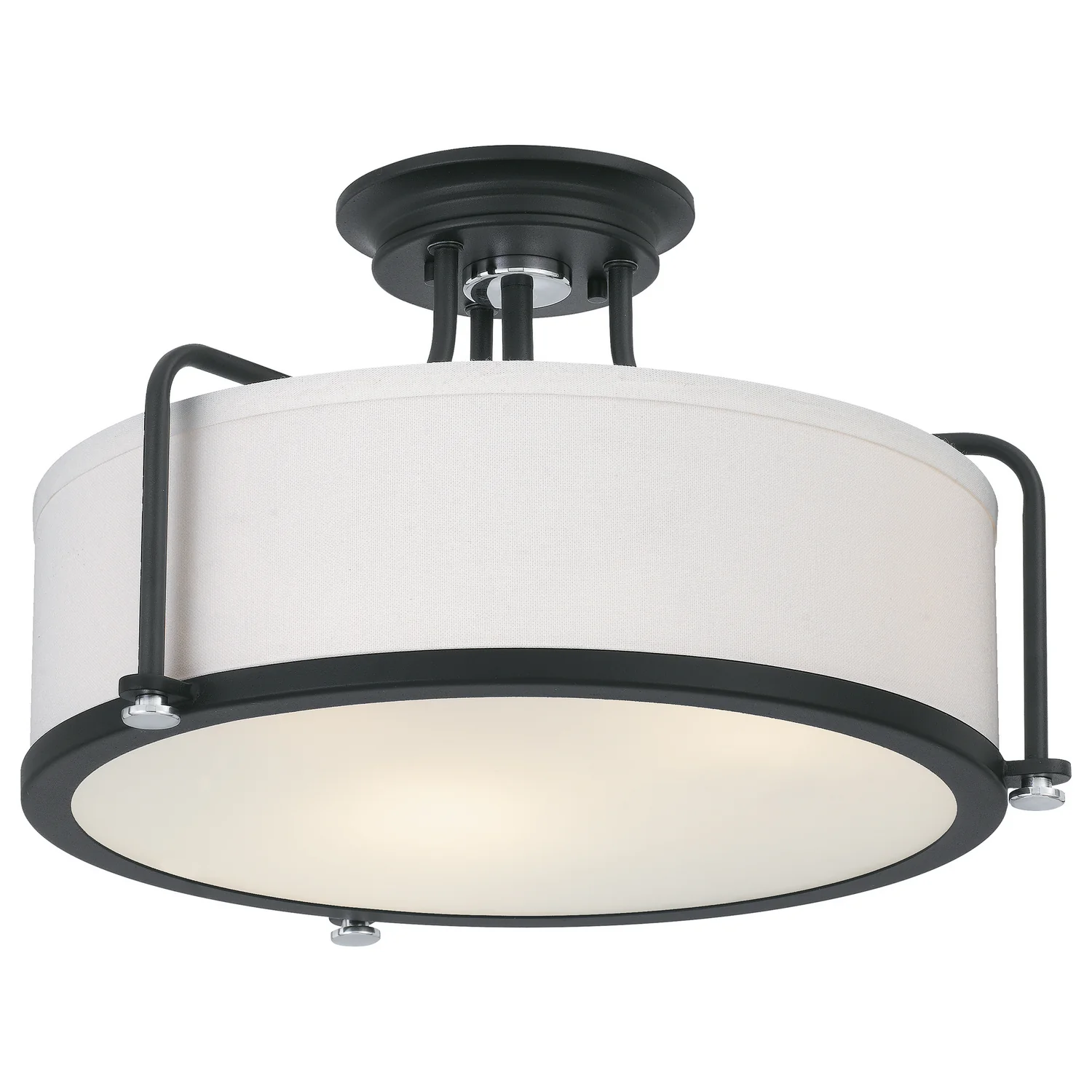 Rigel 3-Light Semi-Flush Mount Ceiling Light, Earth Black - Image 4