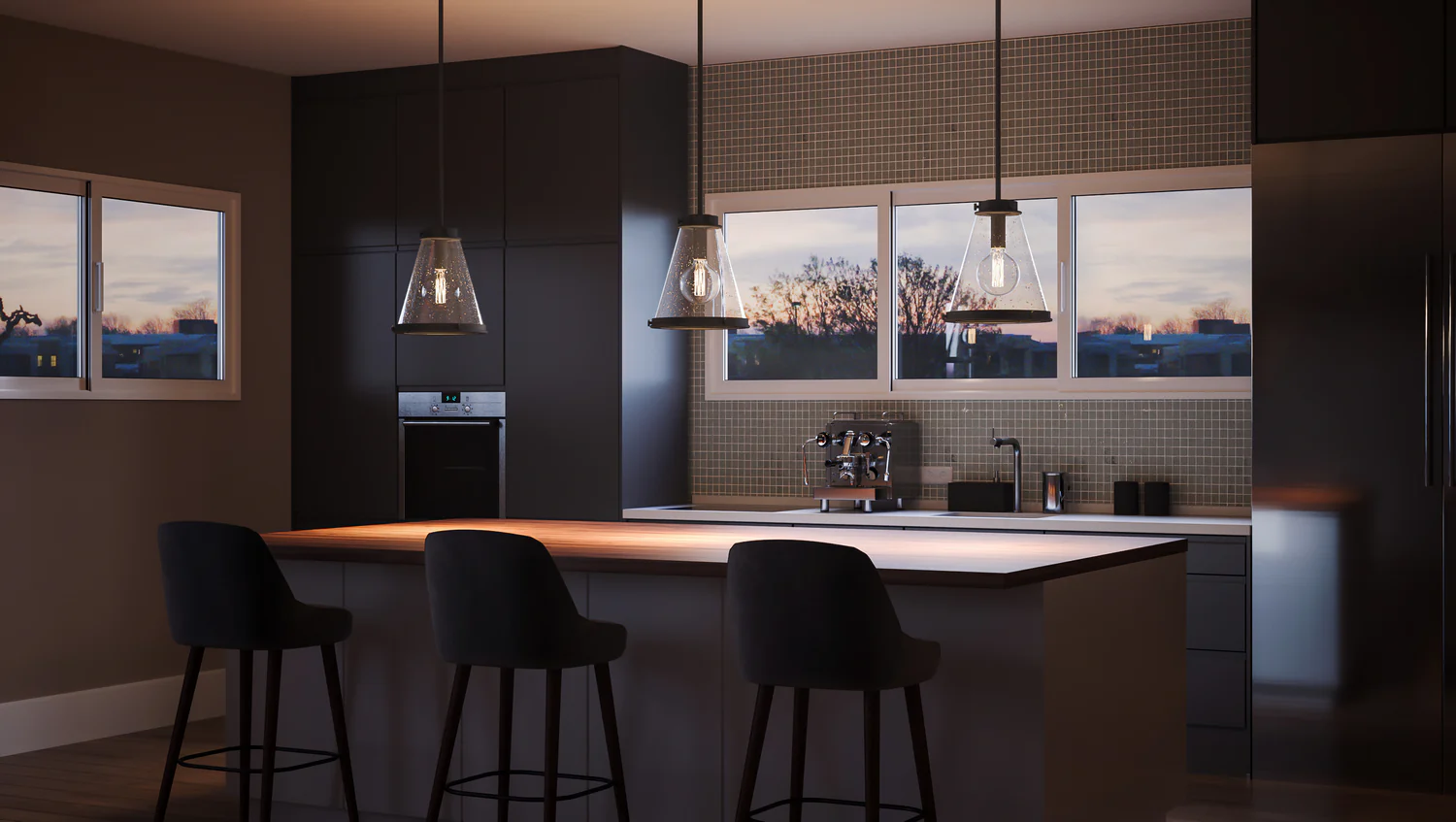 Bristol 1-Light Pendant, Mottled Black - Image 4