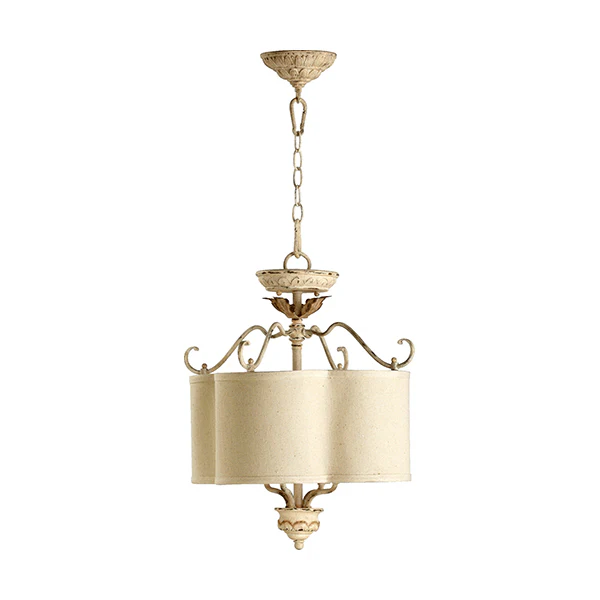 Salento 18 in Semi-Flush Mount Ceiling Light, Persian White