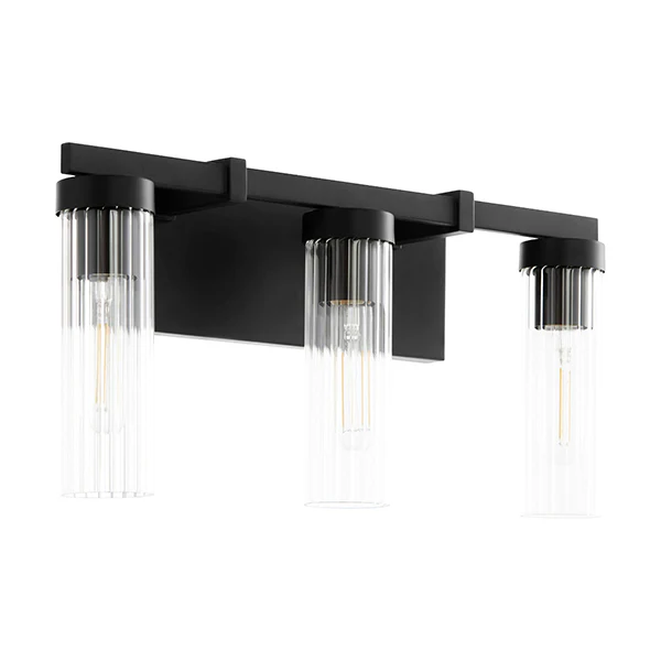 Kilbey 3-Light 21-1/2 in Bathroom Vanity Light, Matte Black