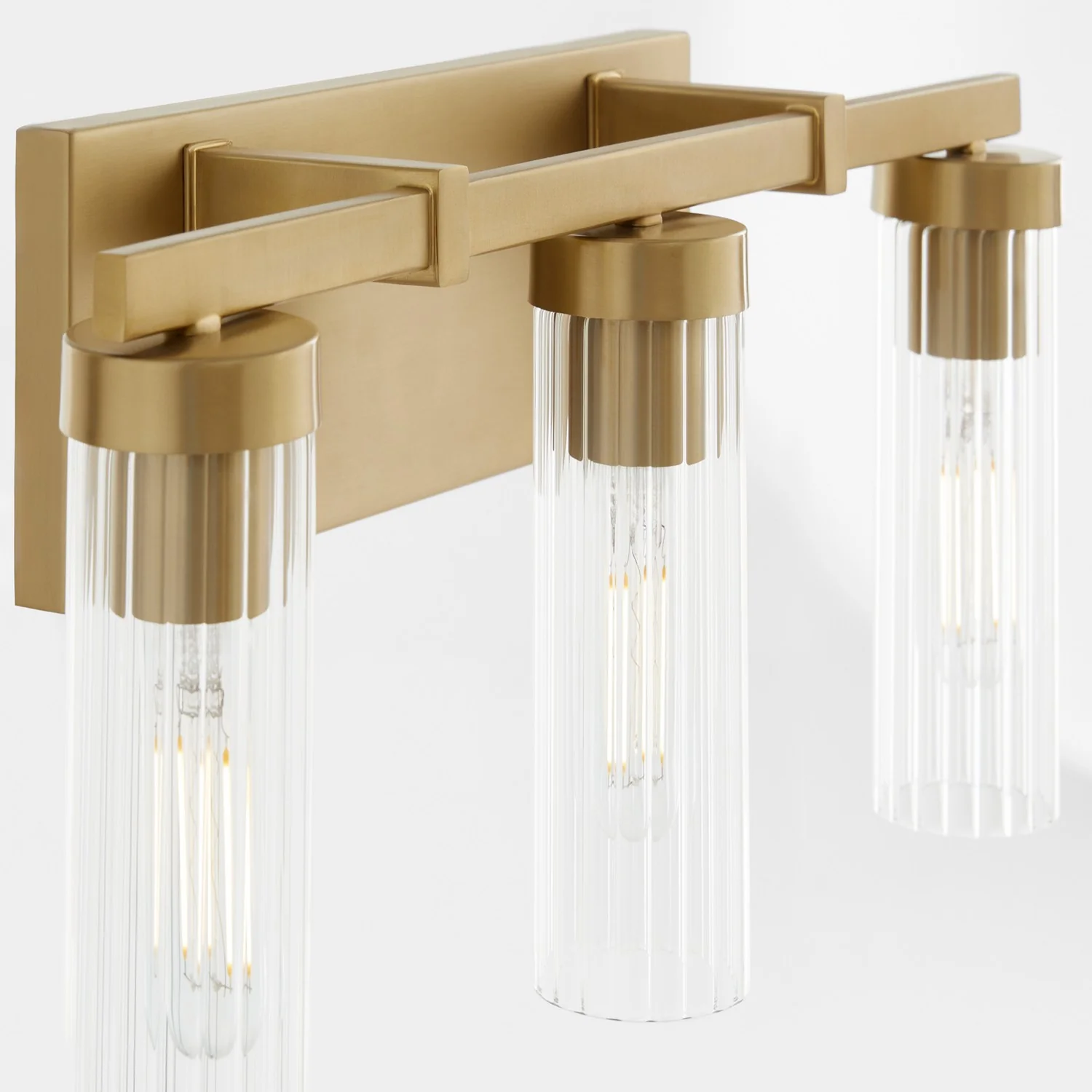 Kilbey 3-Light 19 in Bathroom Vanity Light, Aged Brass - Image 3