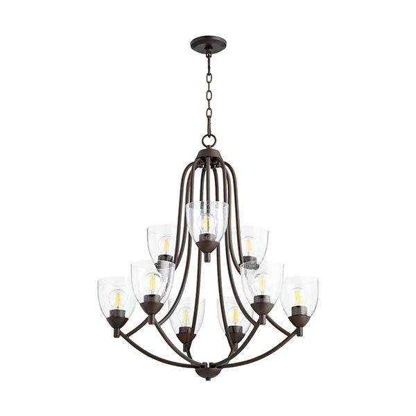 Barkley 9-Light Transitional Chandelier, Oiled Bronze