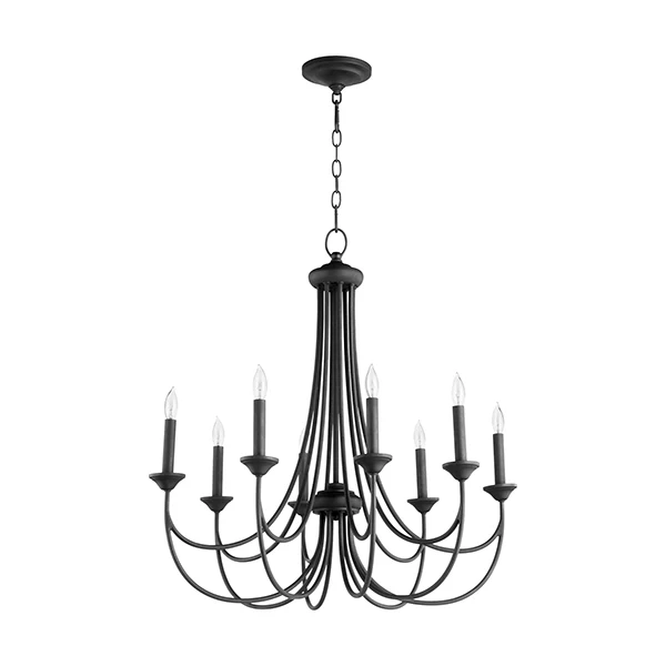 Brooks 8-Light Transitional Chandelier, Black
