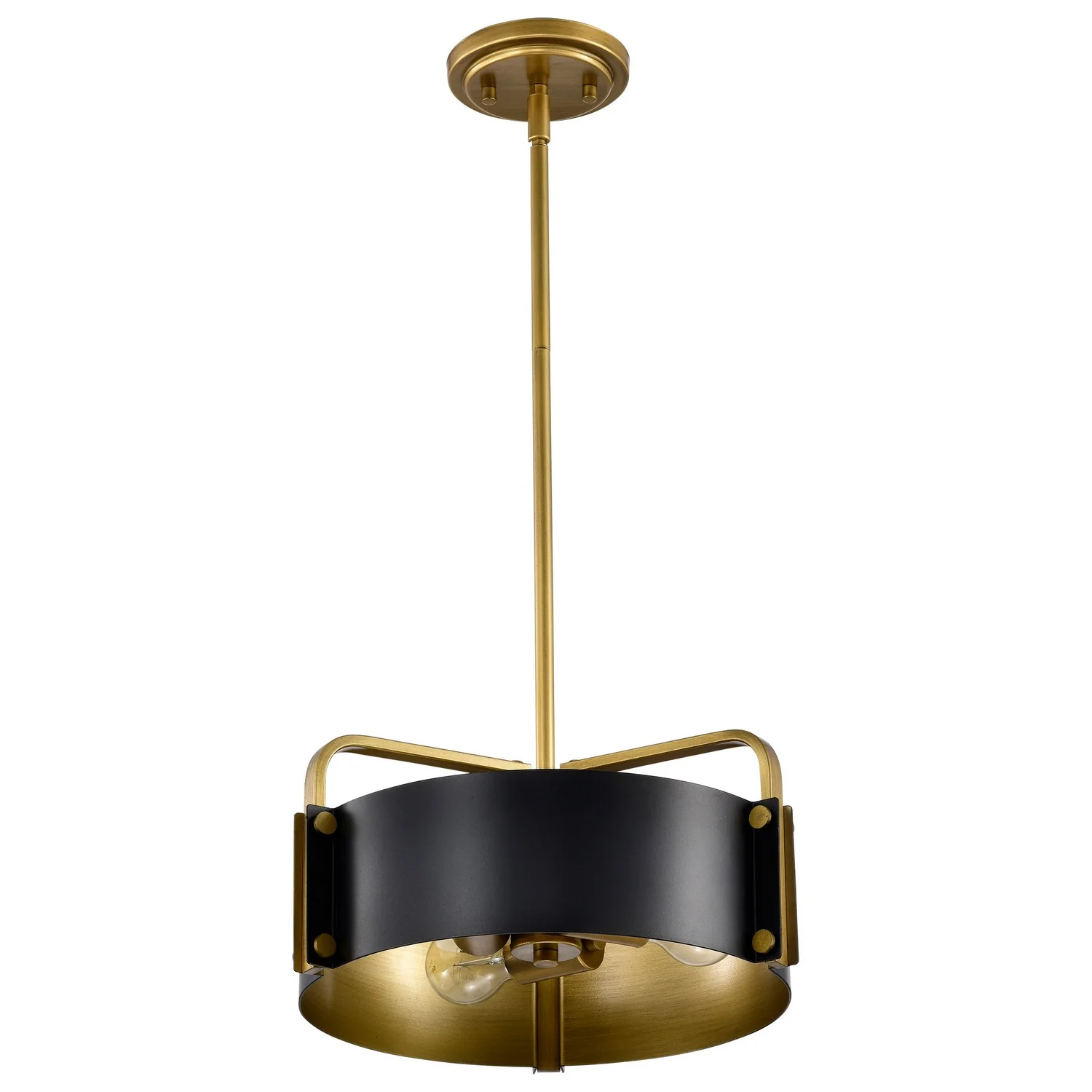 3-Light 60W FX Satin Nickel Pendant with Clear Glass - Image 2