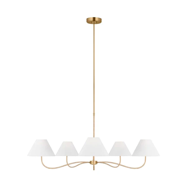 Clybourn 5-Light Chandelier, Burnished Brass