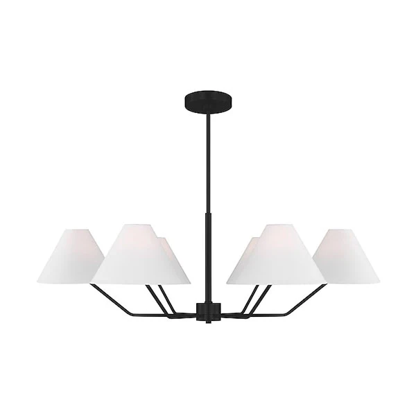 Burke 6-Light 60W Chandelier, Midnight Black