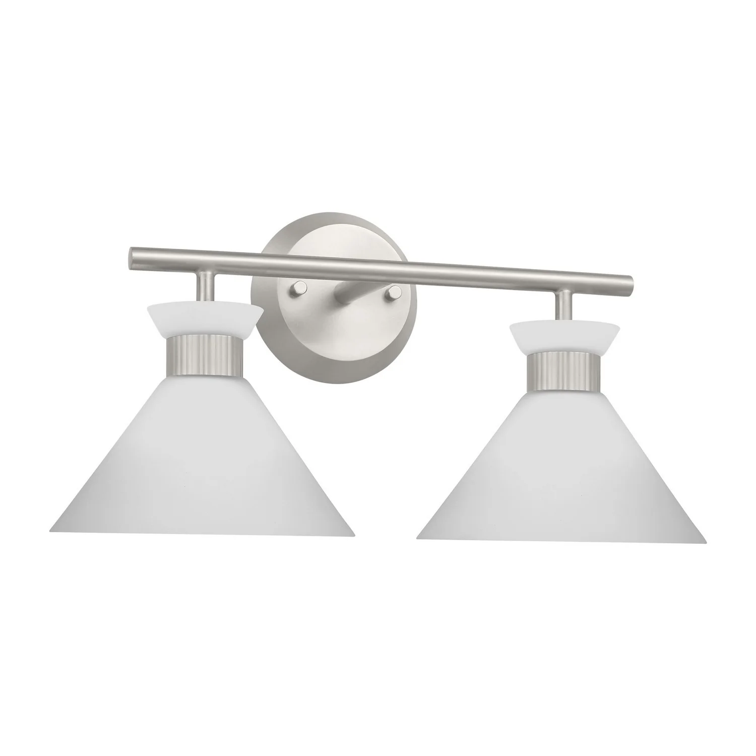 Belcarra 2-Light 17-1/4 in Bathroom Vanity Light, Brushed Steel - Image 2