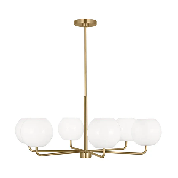 Rory 6-Light Large Chandelier, Satin Brass - Image 2