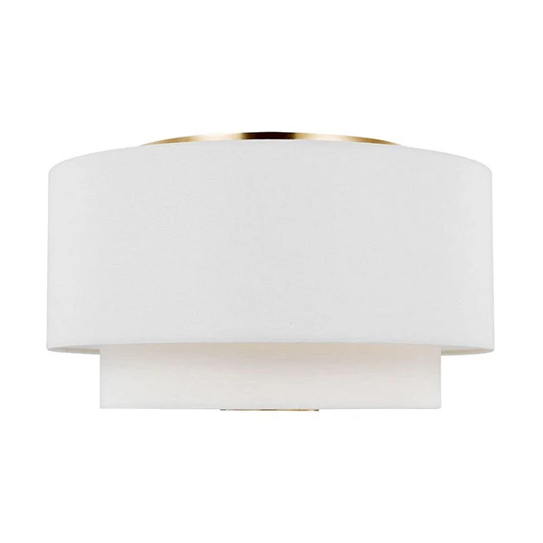 Sawyer 3-Light Flush Light, Burnished Brass