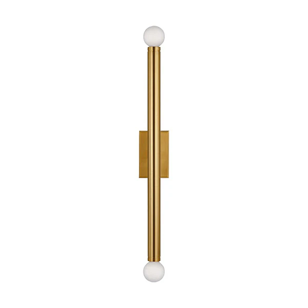 Beckham Modern 2-Light 2-3/4 in Wall Sconce, Burnished Brass