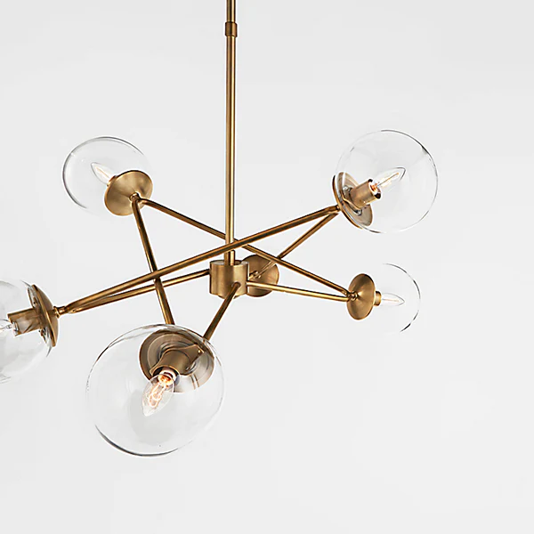 Turenne Large Dynamic Chandelier, Hand-Rubbed Antique Brass - Image 2