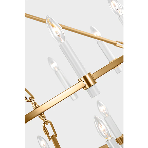 Marston Xl 2-Tier Chandelie, Burnished Brass - Image 2