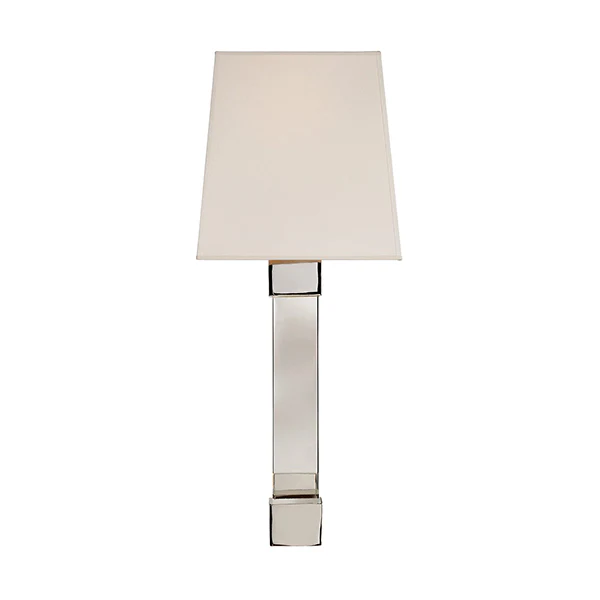 Signature Edgar Medium Sconce, Polished Nickel