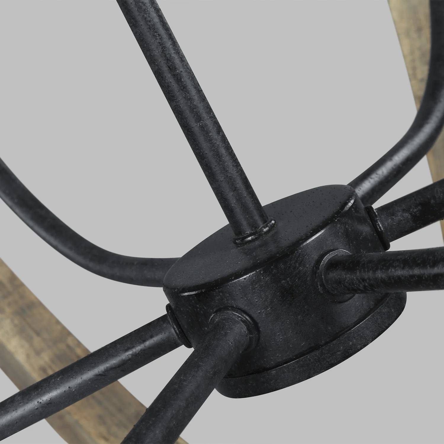 Allier 6-Light Pendent,Weathered Oak Wood/Antique Forged Iron - Image 4
