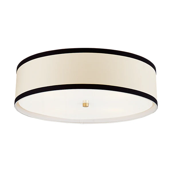Walker Large Flush Mount, Gild/Black