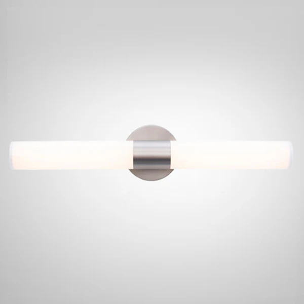 Turbo 1-Light LED Bathroom Vanity Light with White Acrylic Shade, Brushed Nickel - Image 2