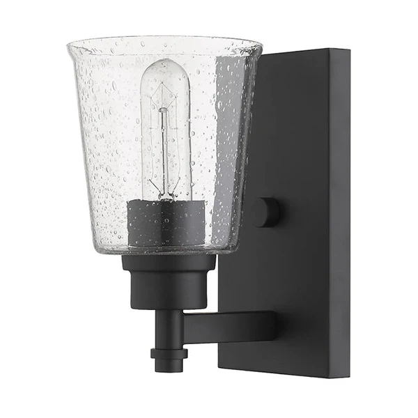 Bohin 9 in Tall Bathroom Sconce, Matte Black