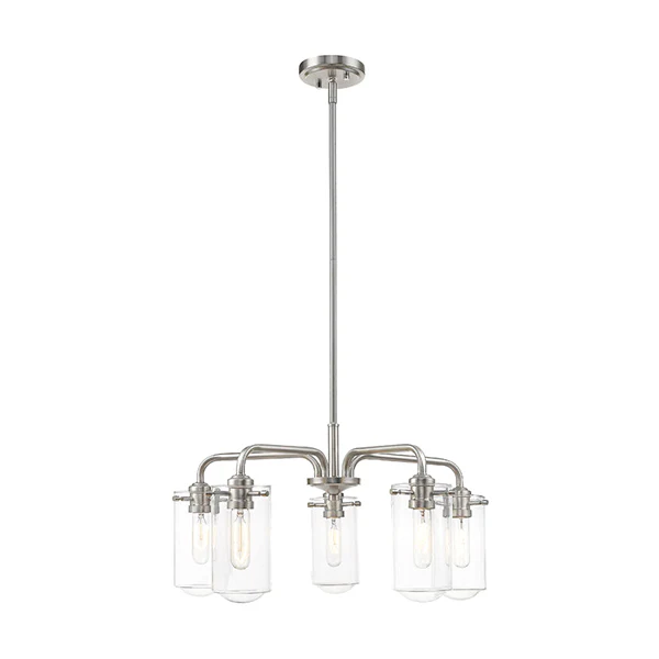 Delaney 5-Light 24 in Chandelier, Brushed Nickel