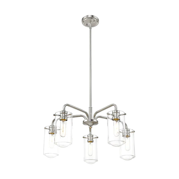 Delaney 5-Light 24 in Chandelier, Brushed Nickel - Image 2