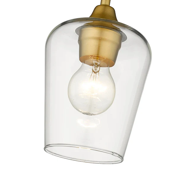 Joliet 1-Light 100W Semi-Flush Mount Ceiling Light, Olde Brass - Image 2