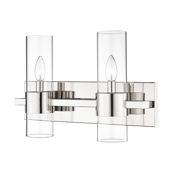 Lawson 2-Light 17 in Bathroom Vanity Light, Polished Nickel